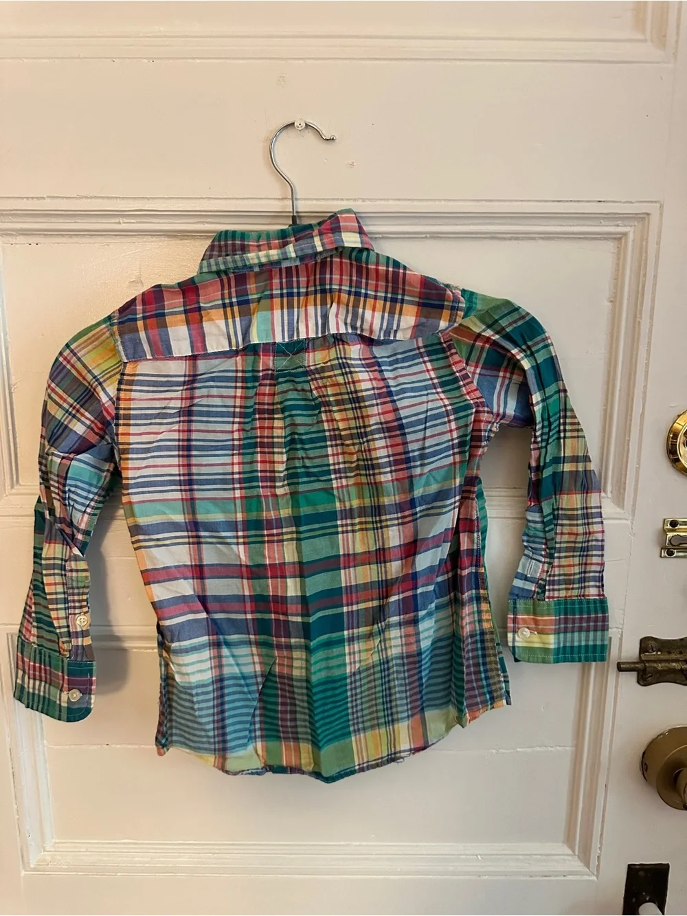 Crewcuts Multicolor Plaid Button-Down Shirt - Blue, Green, Yellow, Red